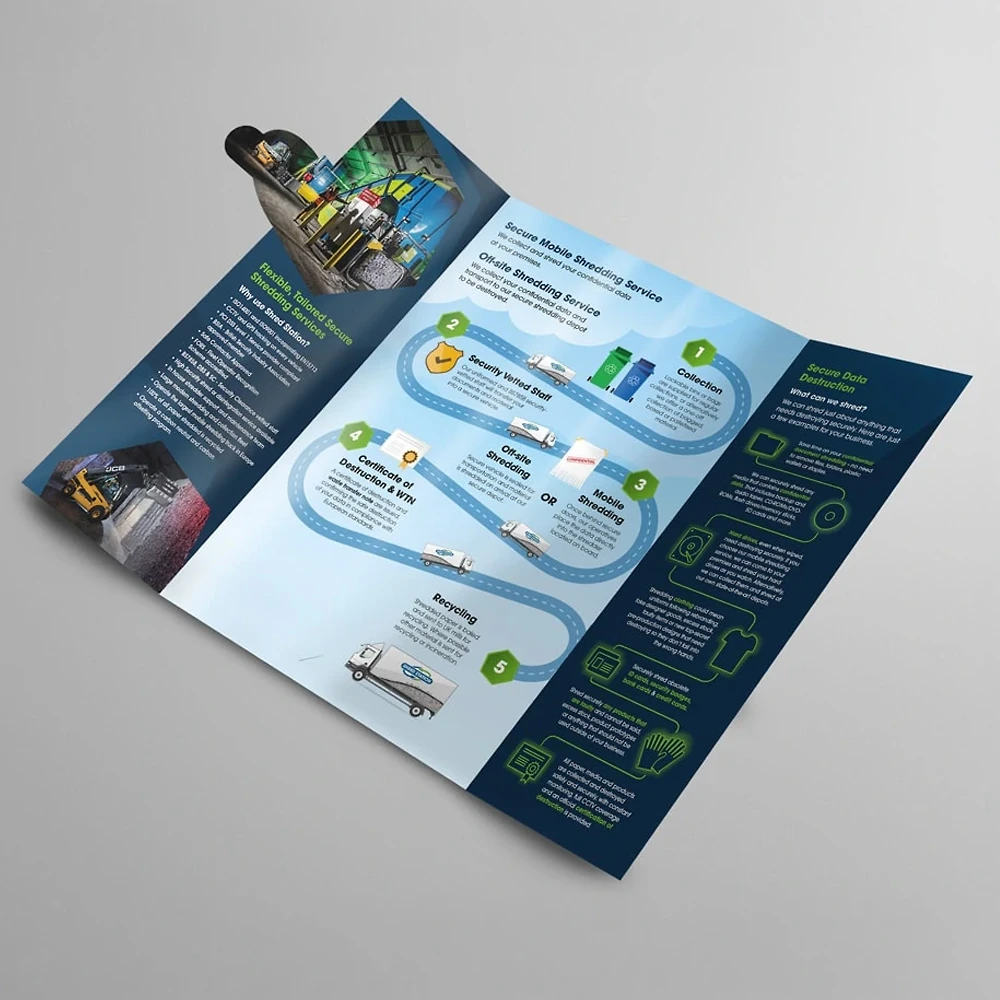 Shred Station Brochure Design by Cameron Creative