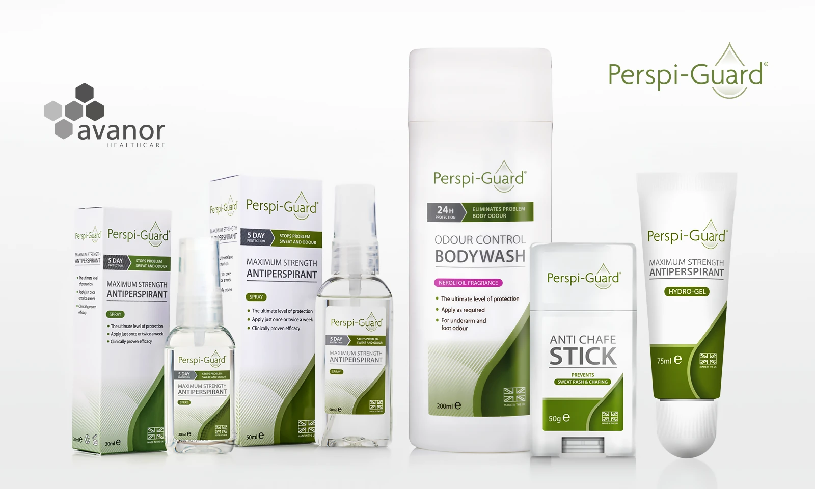 Perspi-Guard Packaging Range